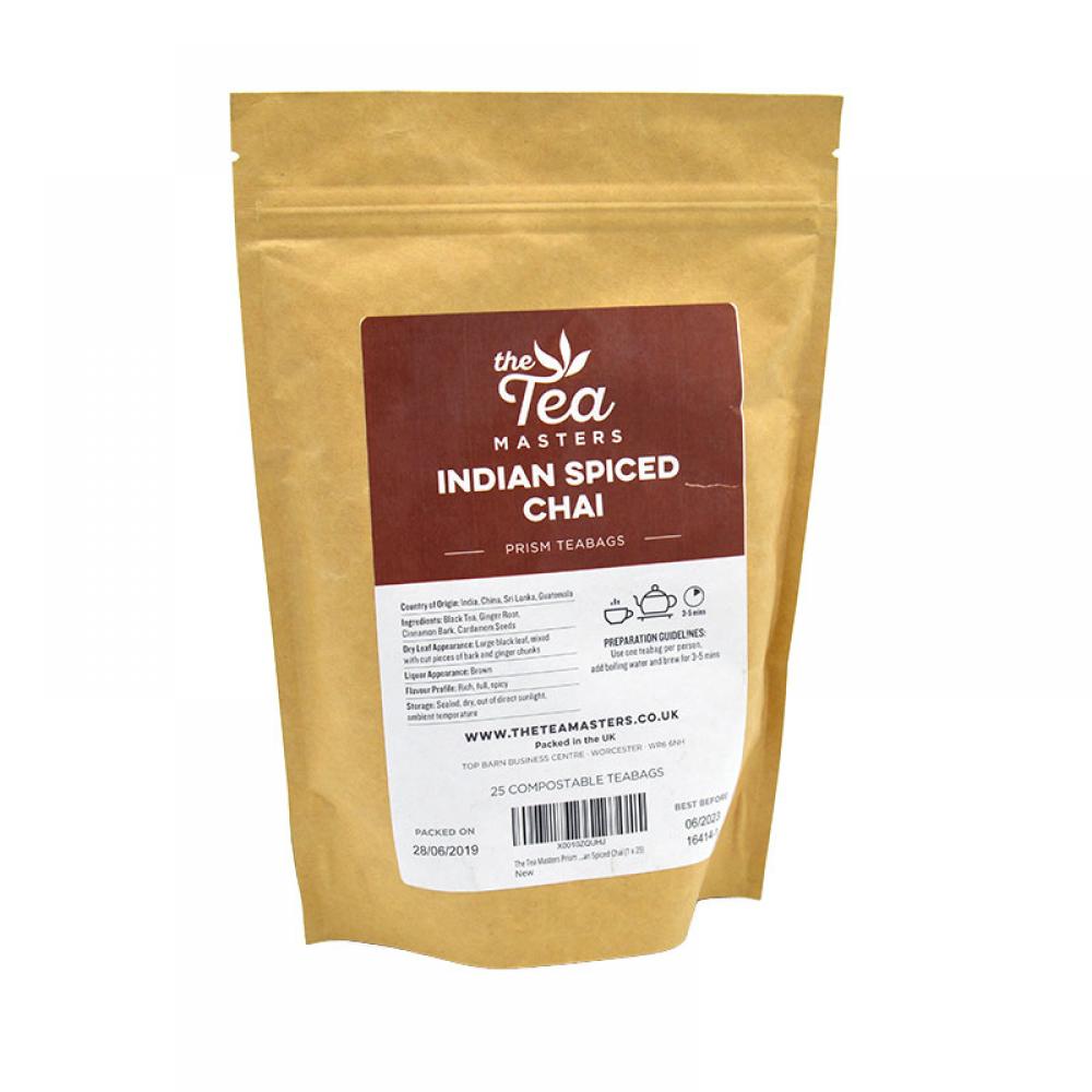 The Tea Masters Indian Spiced Chai 25 Prism Teabags