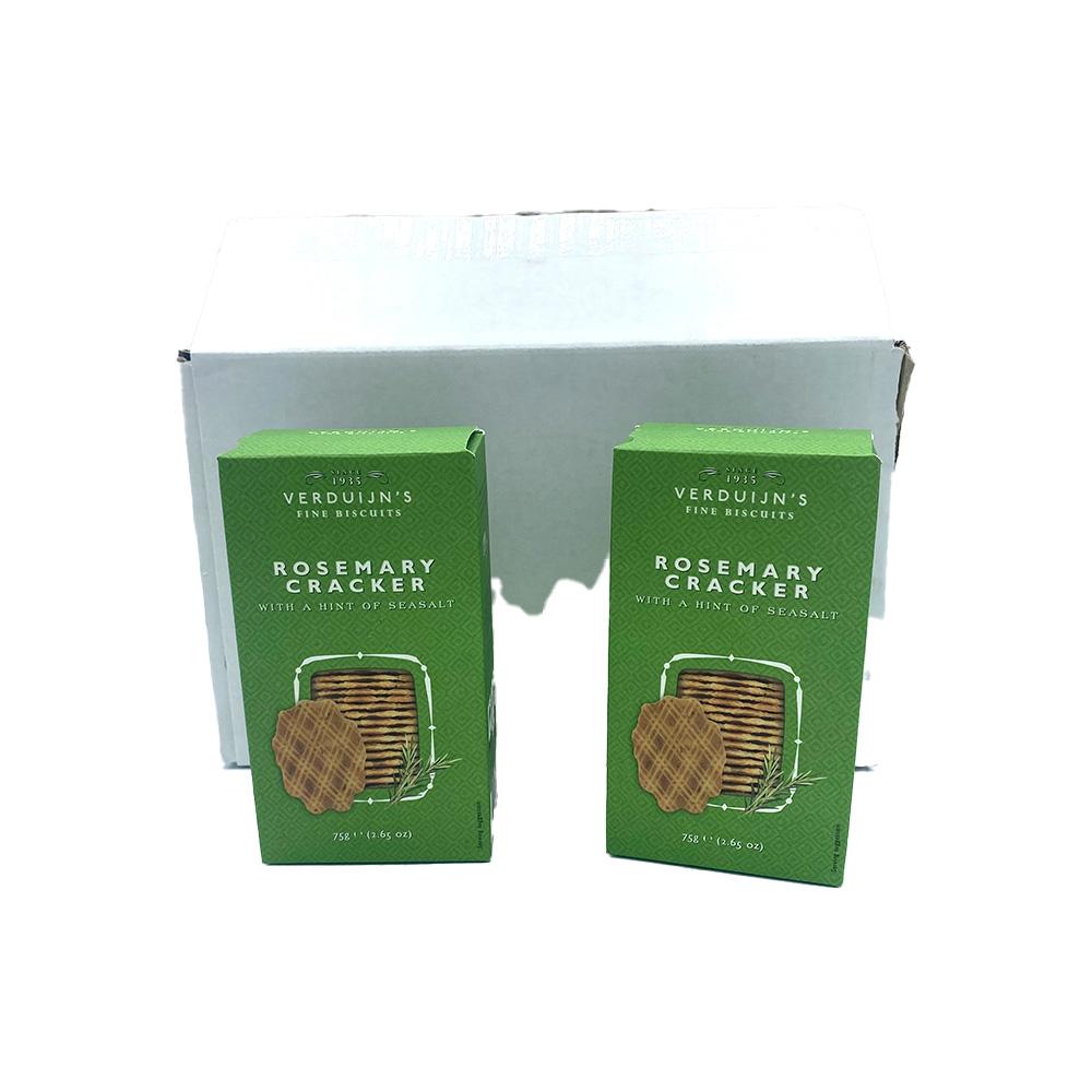 JANUARY CLEARANCE CASE PRICE  Verduijns Rosemary Cracker with a Hint of Sea Salt 12 x 75g