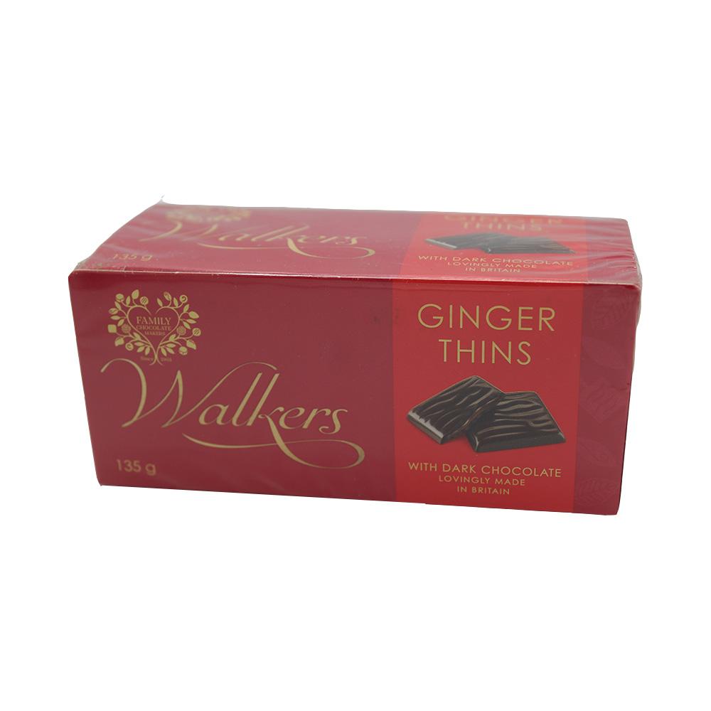 Walkers Dark Chocolate Ginger Thins 135g | Approved Food