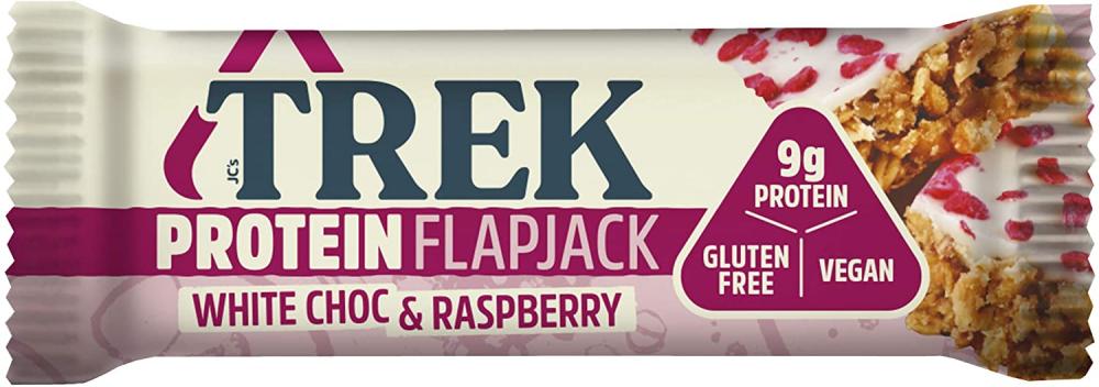 Trek High Protein Flapjack White Chocolate and Raspberry 50g