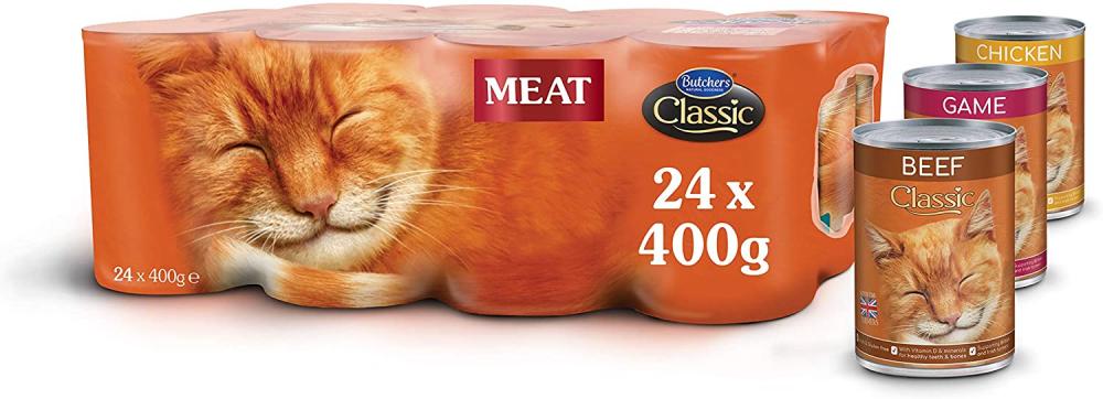 Butchers Classic Variety Meat in Jelly Cat Food Tin LUCKY DIP 400g