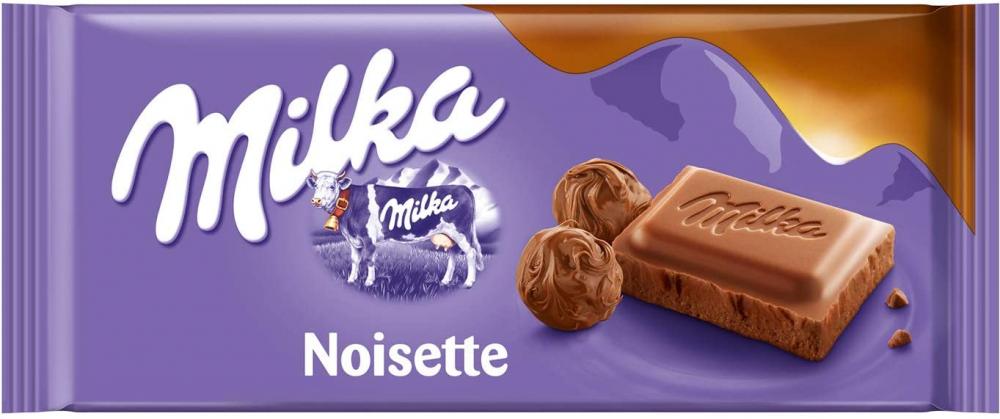 Milka Noisette Hazelnut Alpine Milk Chocolate Bar 100g Approved Food