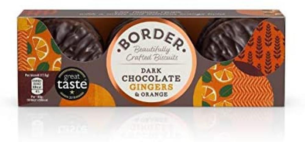 Border Biscuits Dark Chocolate Ginger And Orange 150g