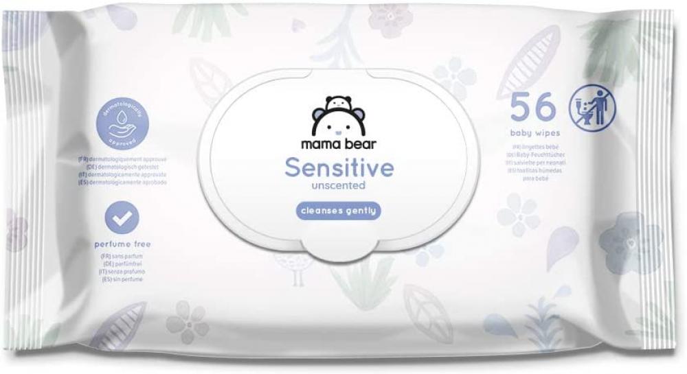 Mama Bear Sensitive Unscented Baby Wipes 56 Wipes