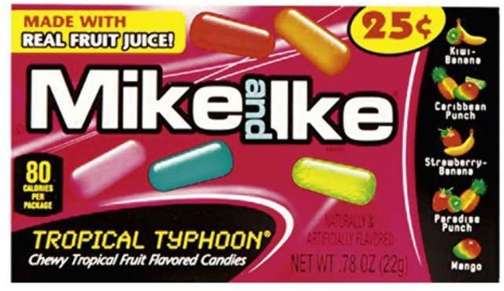 Mike and Ike Tropical Typhoon Chewy Candies 22g