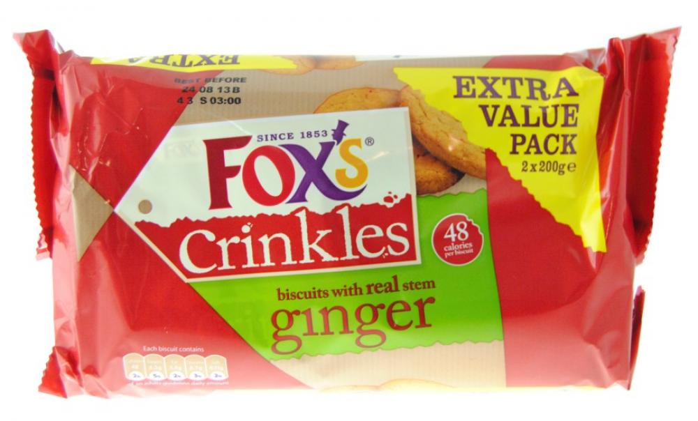 Foxs Ginger Crinkles Extra Value Pack 2 X 200g Approved Food 