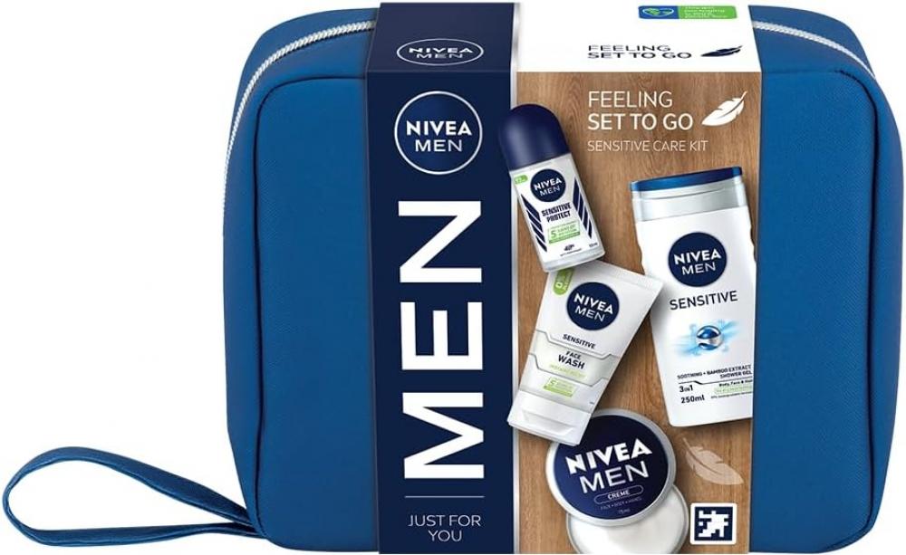 Nivea Men Feeling Set To Go Sensitive Care Kit Gift Set