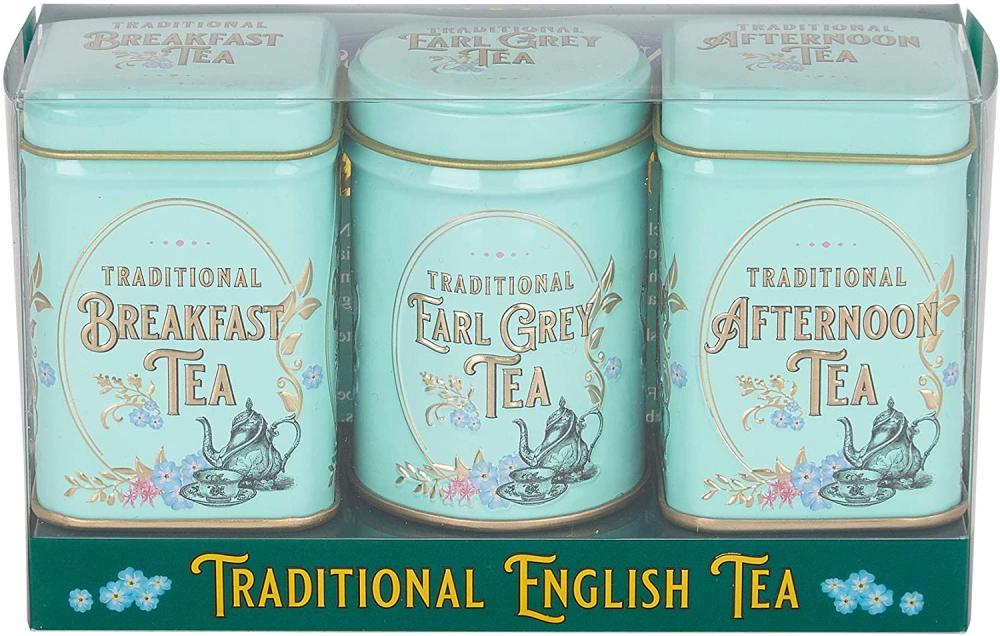 New English Teas Vintage Victorian Tea Tins with Loose-Leaf Tea