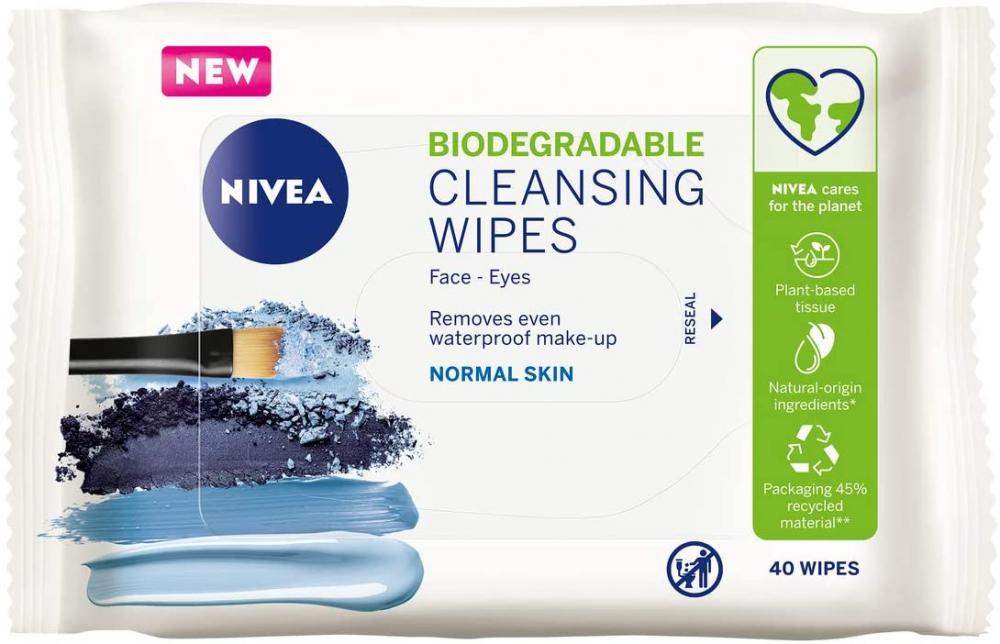 Nivea Biodegradable Cleansing Wipes Normal Skin 40 wipes