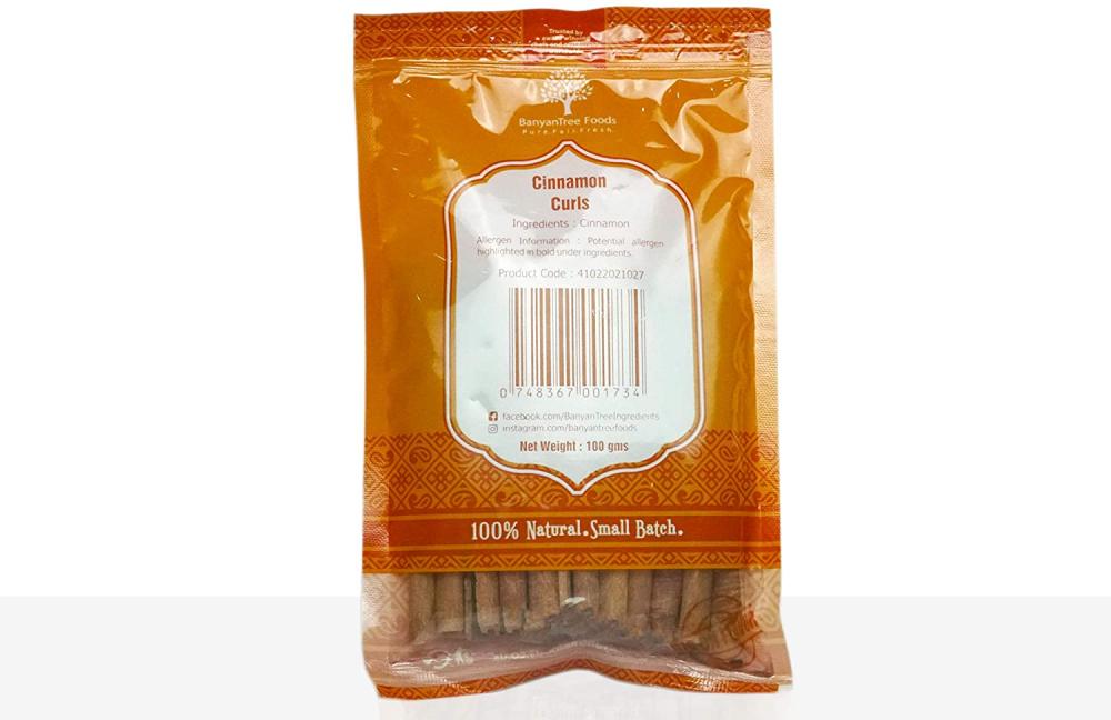 Banyan Tree Foods Malabar Cinnamon Curls 100g