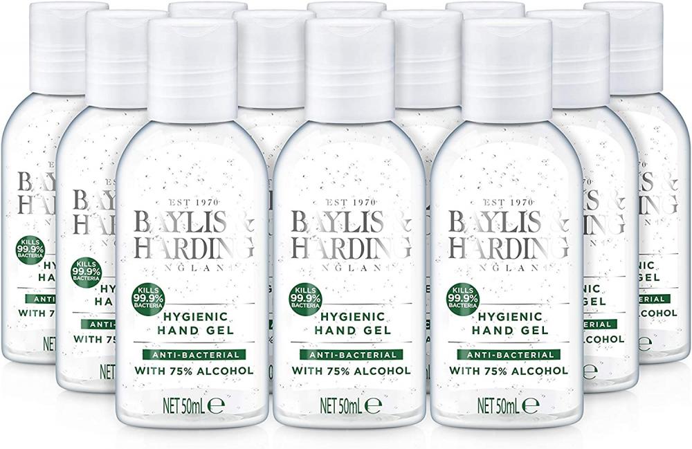 WEEKLY DEAL  Baylis and Harding Anti-bacterial Unfragranced Hand Gel Pack of 12 12 x50 ml