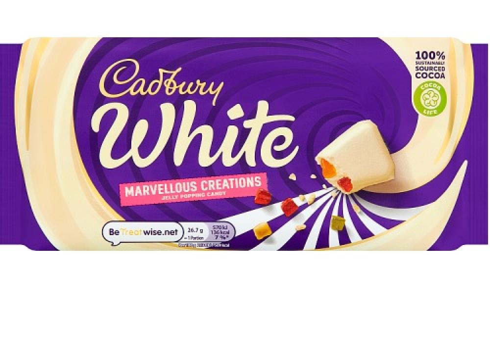 Cadbury Creamy White Chocolate Marvellous Creations Jelly Popping Candy 160g