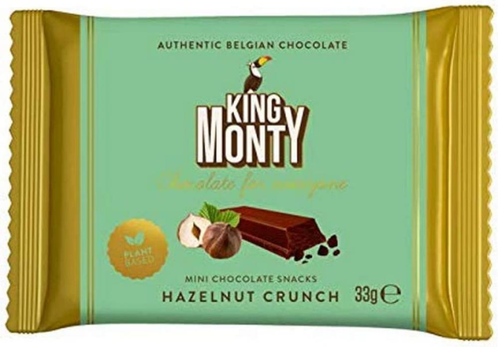 King Monty Chocolate Hazelnut Crunch Bar 33g