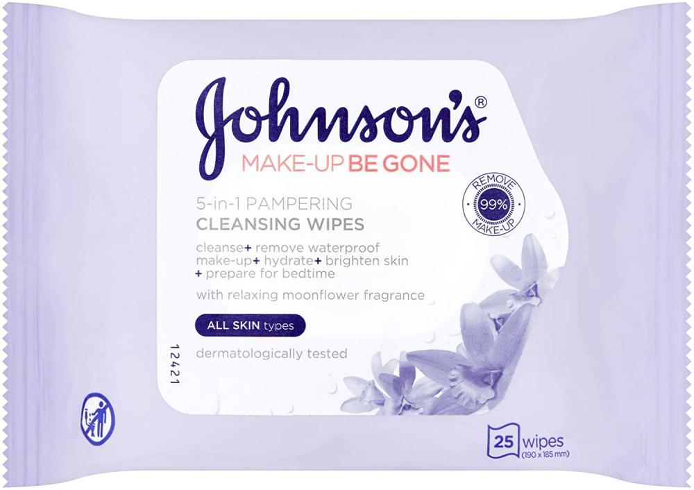 Johnsons Face Care Makeup Be Gone Wipes 25 wipes