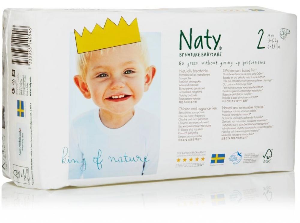 Naty By Nature Babycare Size 2 Carry Pack 34 Pieces