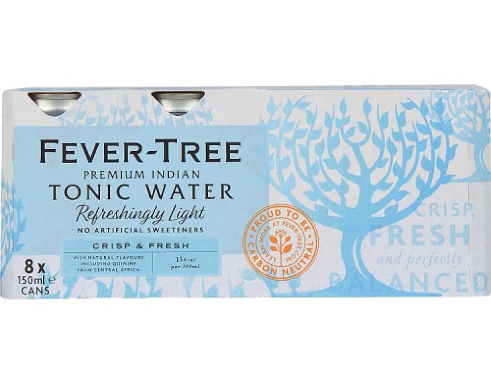 Fever Tree Refreshingly Light Indian Tonic Water 8 x 150ml