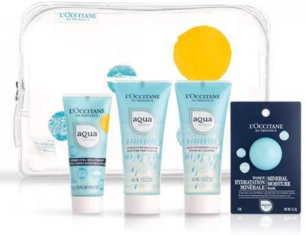 L Occitane En Provence Aqua Reotier Travel Collection Hydrating Skincare Gift Set 4 Pcs