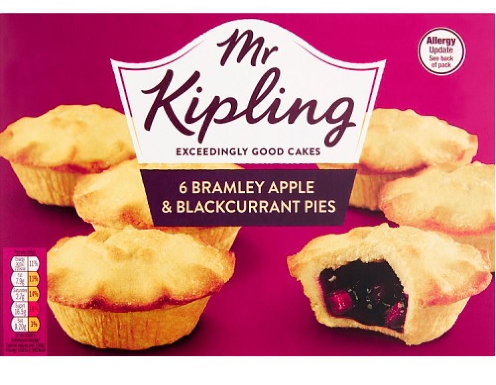 Mr Kipling 6 Bramley Apple and Blackcurrant Pies