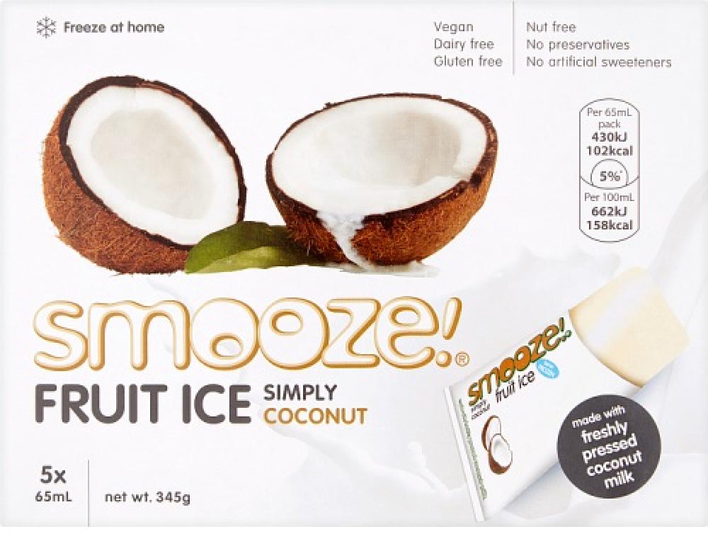 smooze Fruit Ice Simply Coconut 5 x 65ml