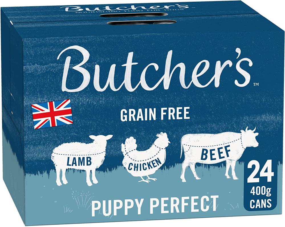 Butchers Puppy Perfect Dog Food Tin LUCKY DIP 400g Approved Food