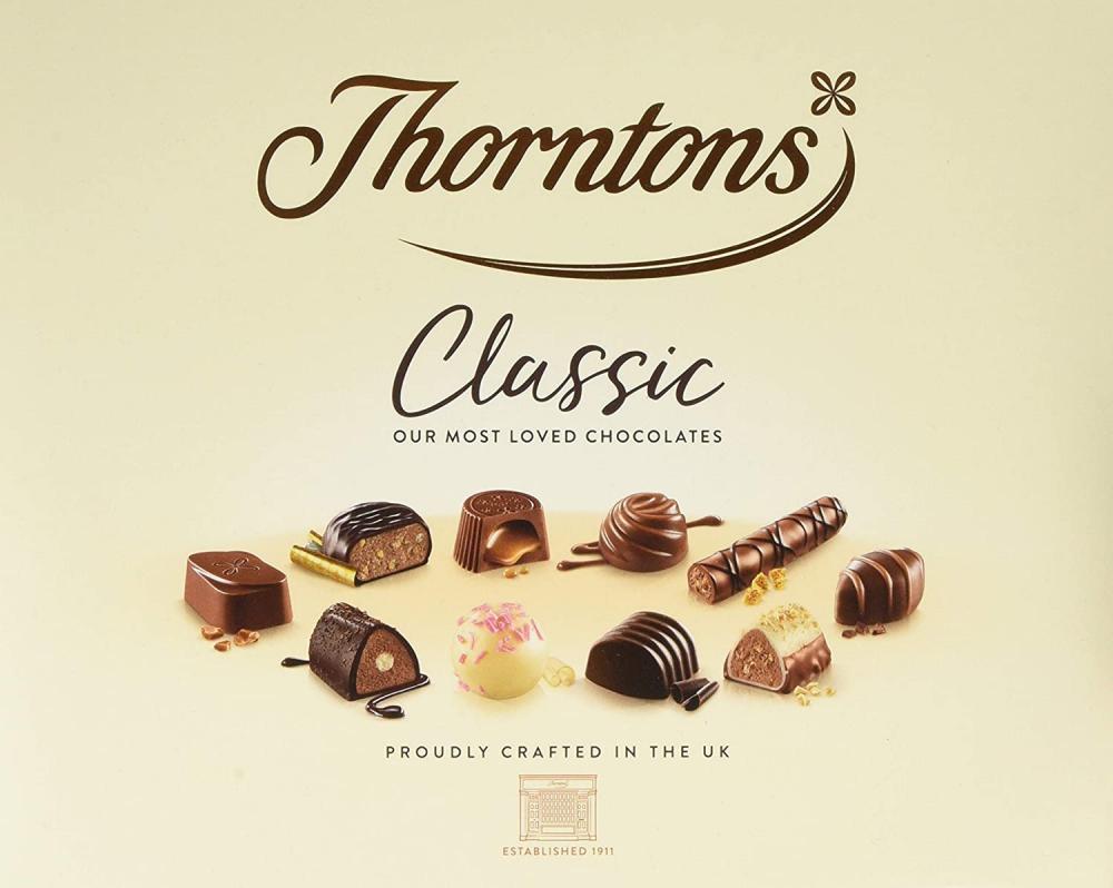 Thorntons Chocolate Classic Gift Set Assorted White Milk and Dark Chocolates 449 g