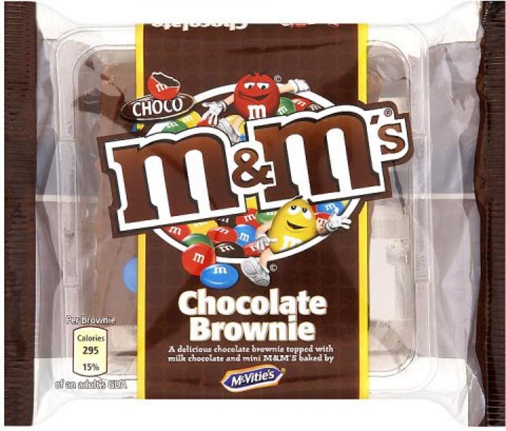 McVities M&M's Chocolate brownies, Chocolate brownie topped…