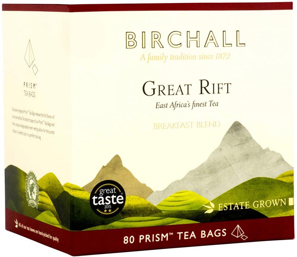 Birchall Great Rift Breakfast Blend 80 Prism Tea Bags