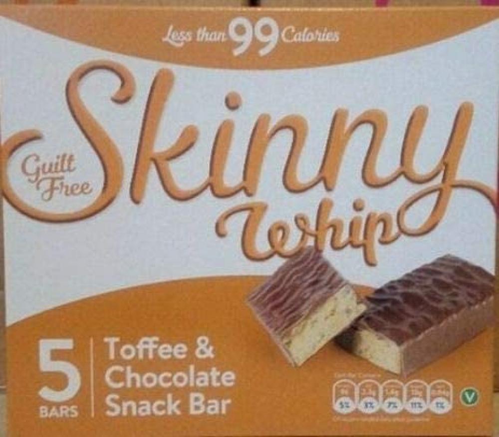 Skinny Whip Toffee and Chocolate Snack Bar 25g x 5