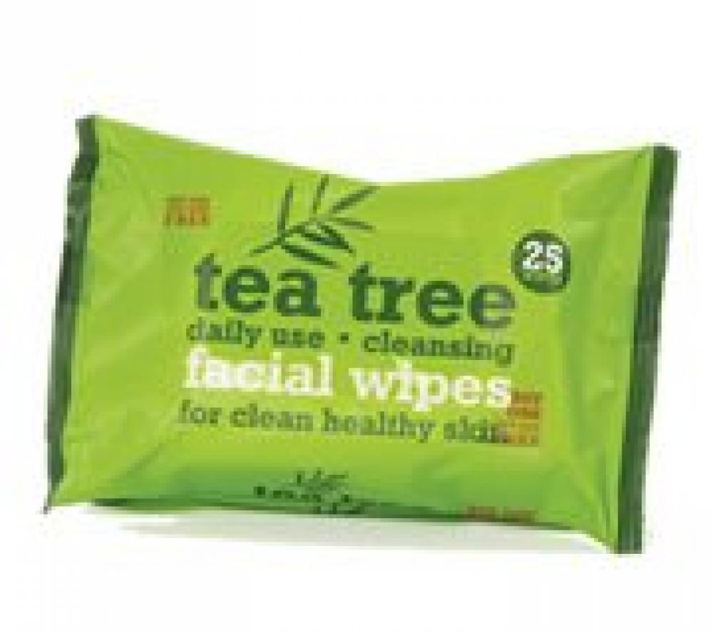 Tea Tree Daily Use Cleansing Facial Make Up 25 Wipes