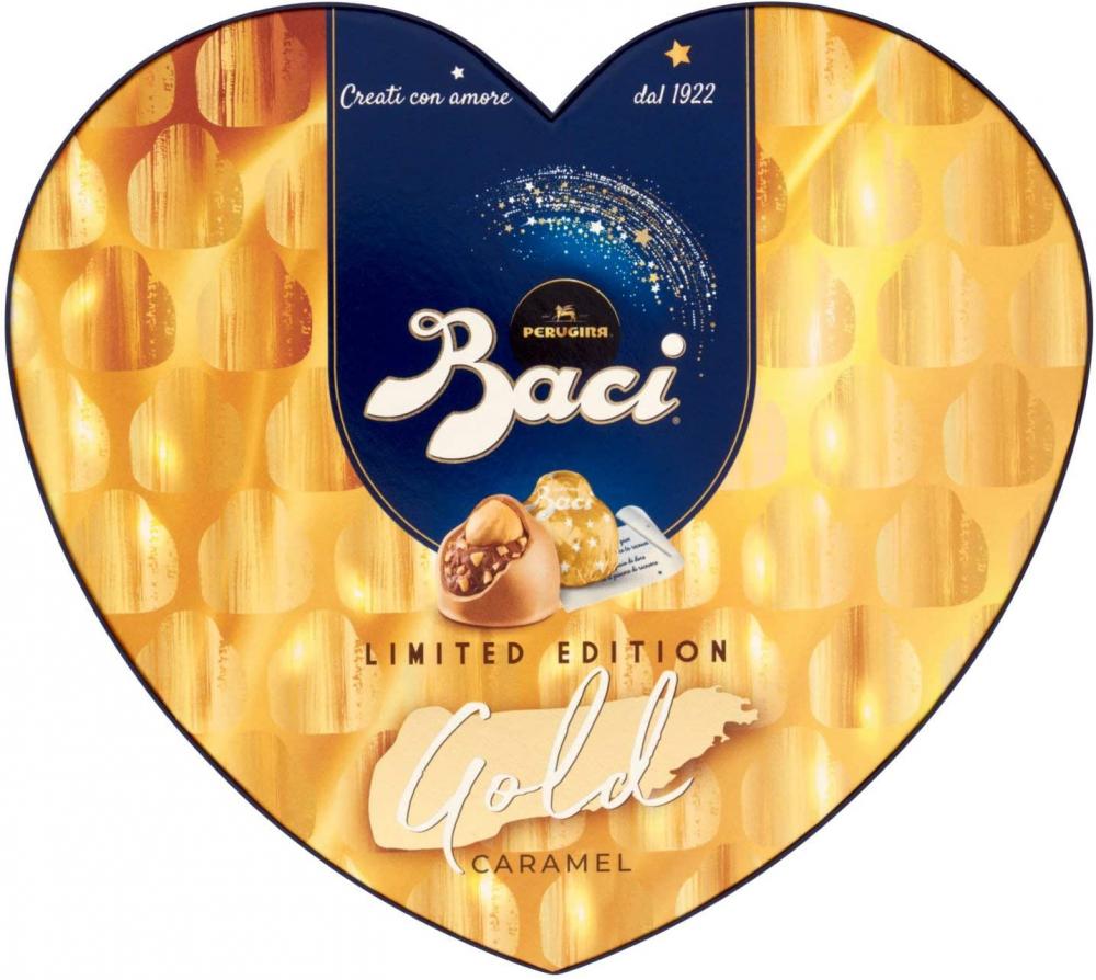 Baci Milk Chocolates Heart Medium Gold Box 100 g