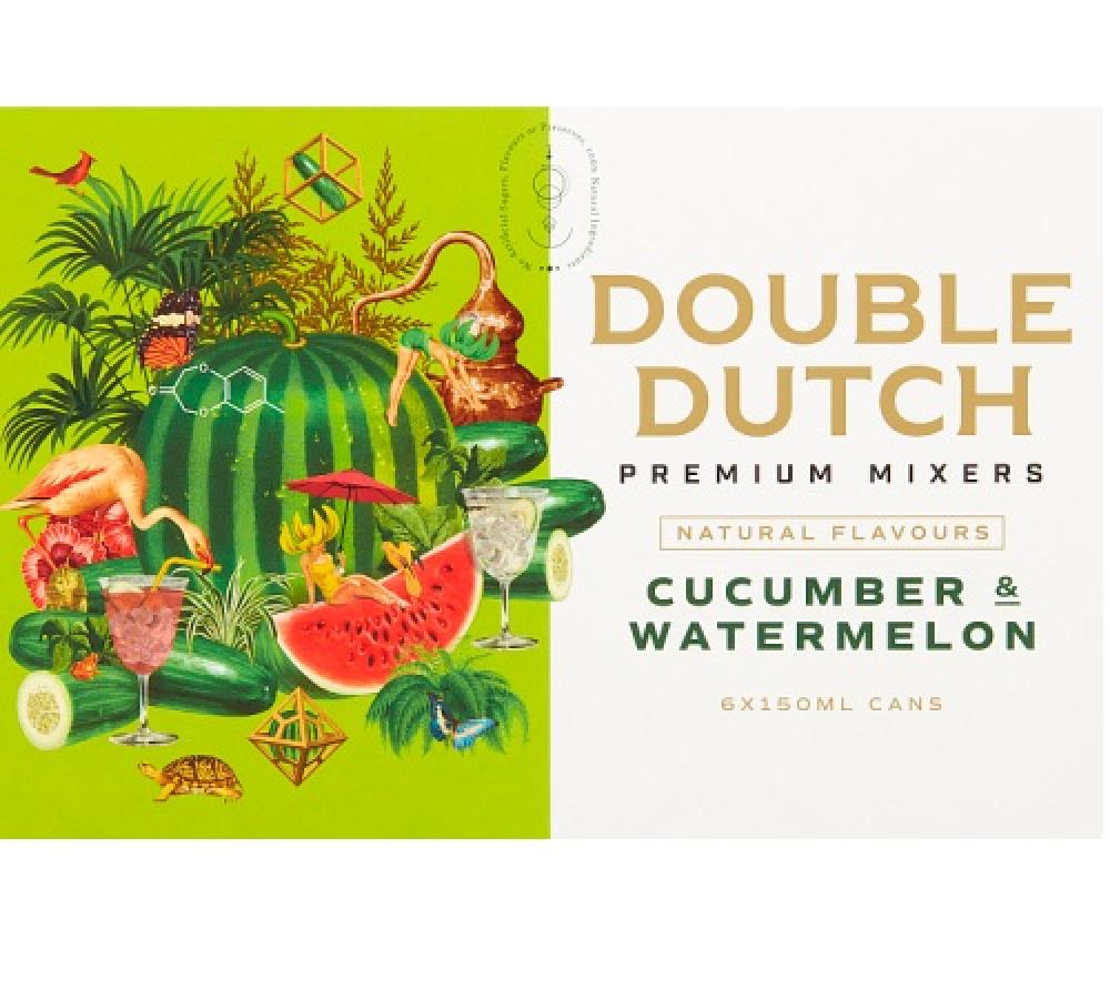 SALE  Double Dutch Cucumber and Watermelon Flavoured Tonic Water 6 x 150ml