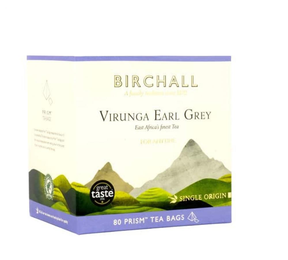 Birchall Virunga Earl Grey Afternoon Tea 80 Plant Based Prism Tea Bags