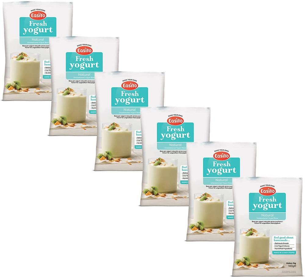 Easiyo Unsweetened Natural Yogurt Mix Sachets 6x140g