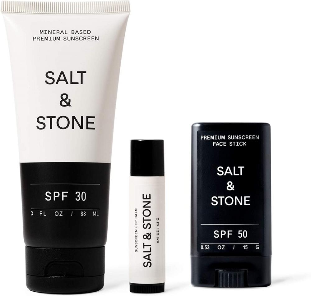 Salt and Stone Sun Protection Bundle - Lotion Face Stick and Lip Balm