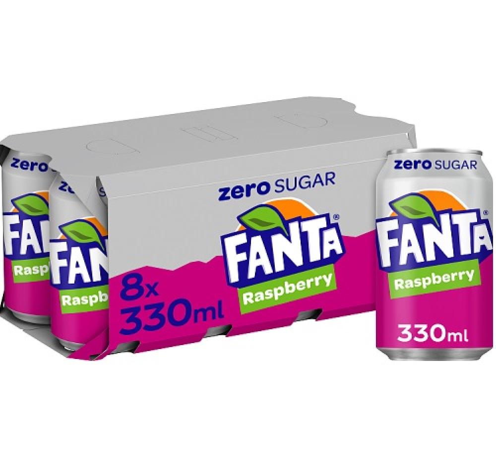Fanta Zero Raspberry 8 x 330ml