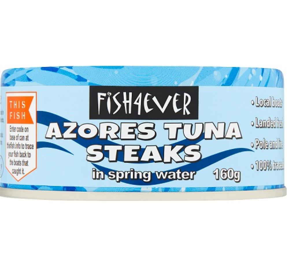 Fish 4 ever Azores Tuna Chunks In Spring Water 160g