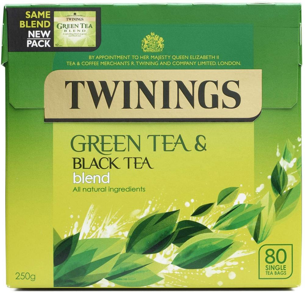 Twinings Green Tea and Black Blend Tea Bags 250g