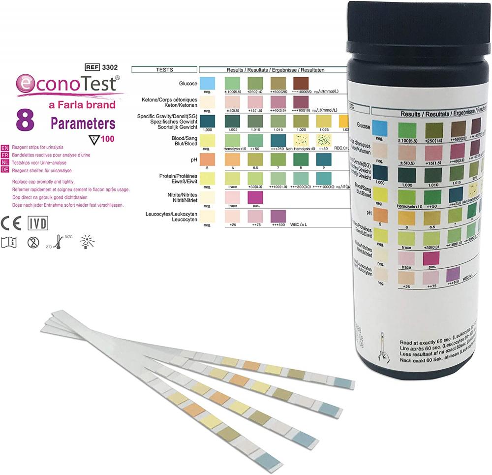 Econotest Reagent Urine Urinalysis Test Strips Kit Approved Food