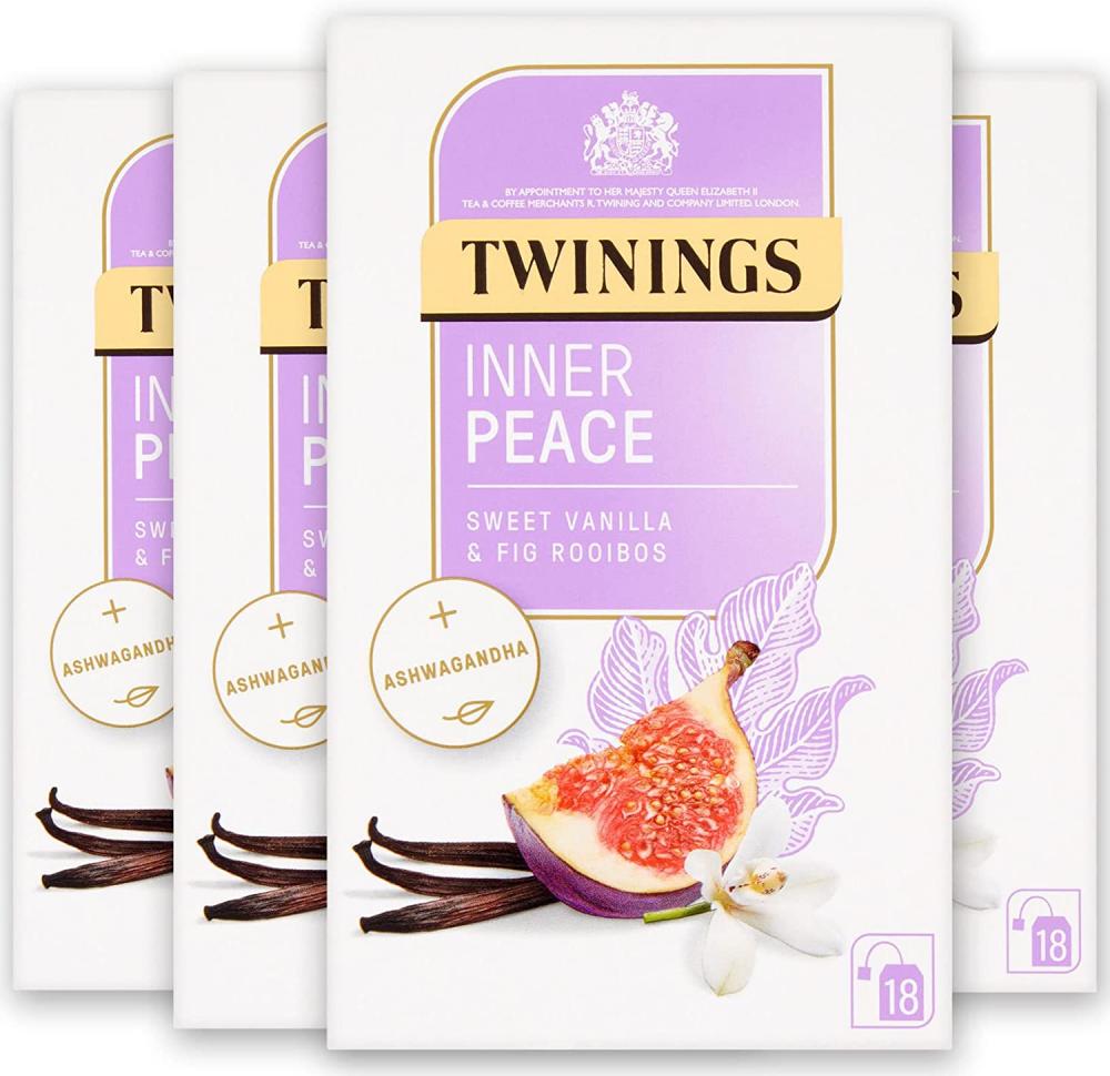 Twinings Inner Peace Sweet Fig and Rooibos Tea with Ashwaganda 18 teabags