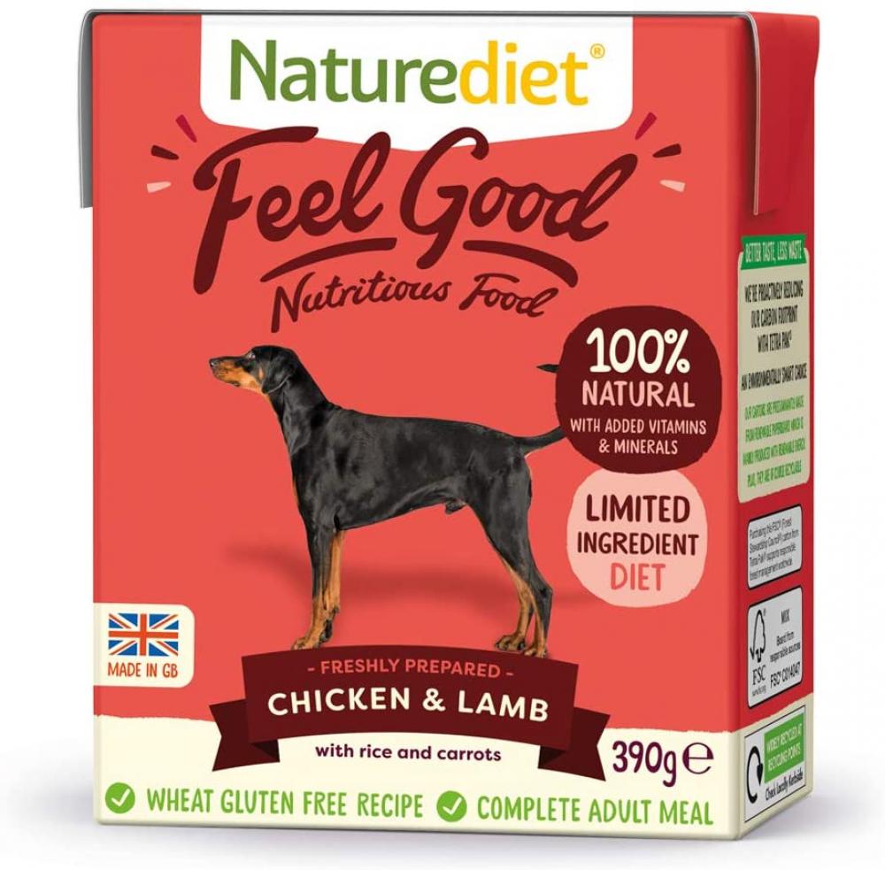 Naturediet Feel Good Chicken and Lamb Complete Wet Food 390g