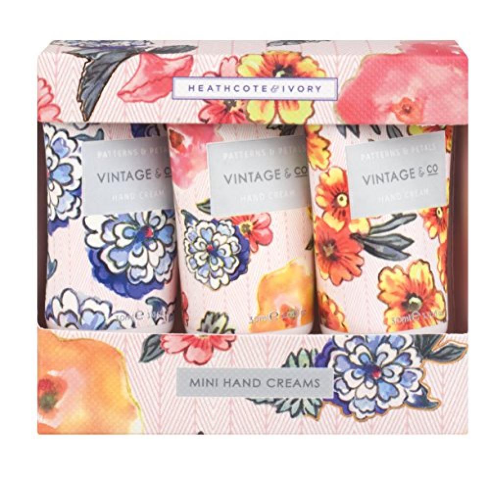 Vintage and Co 30ml Patterns and Petals Mini Hand Creams Damaged Box