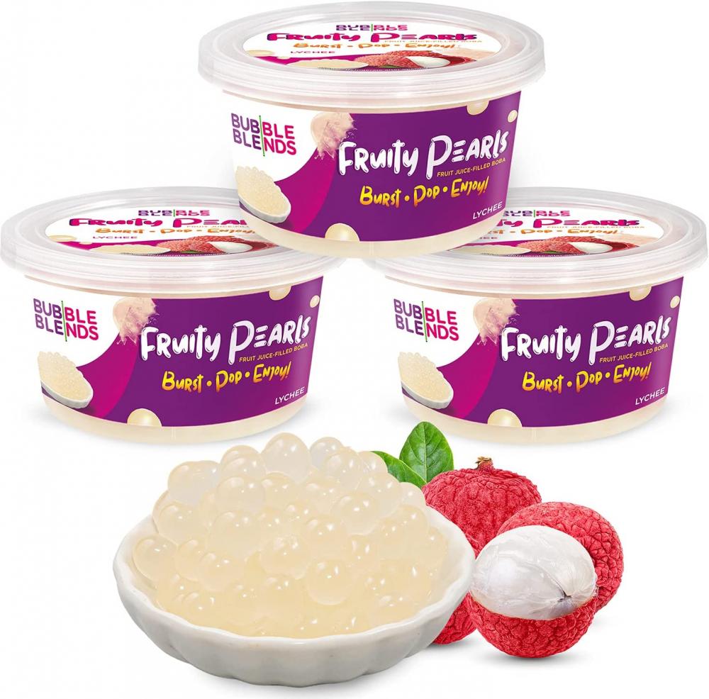 Bubble Blends Fruity Pearls Lychee Flavour 450g