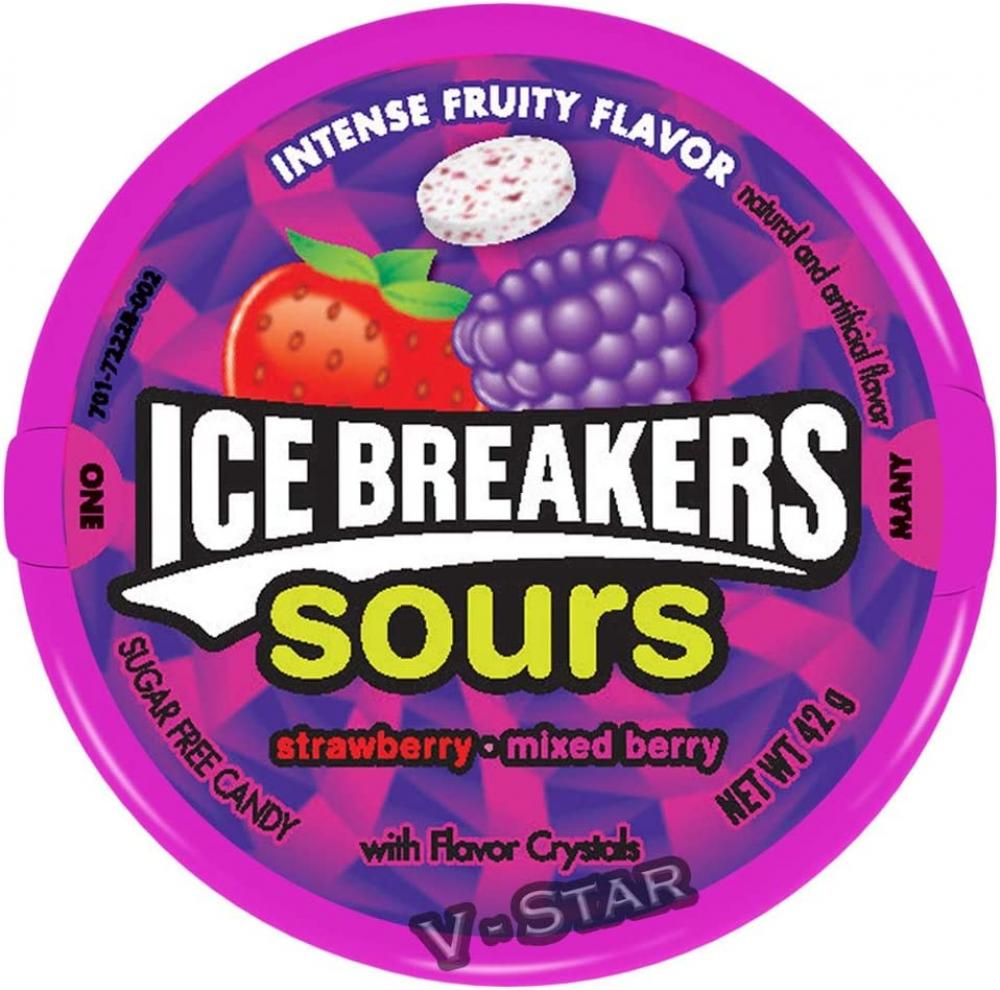 SALE  Ice Breakers Sugar Free Hard Candy Sweet Wild Berry 42 g