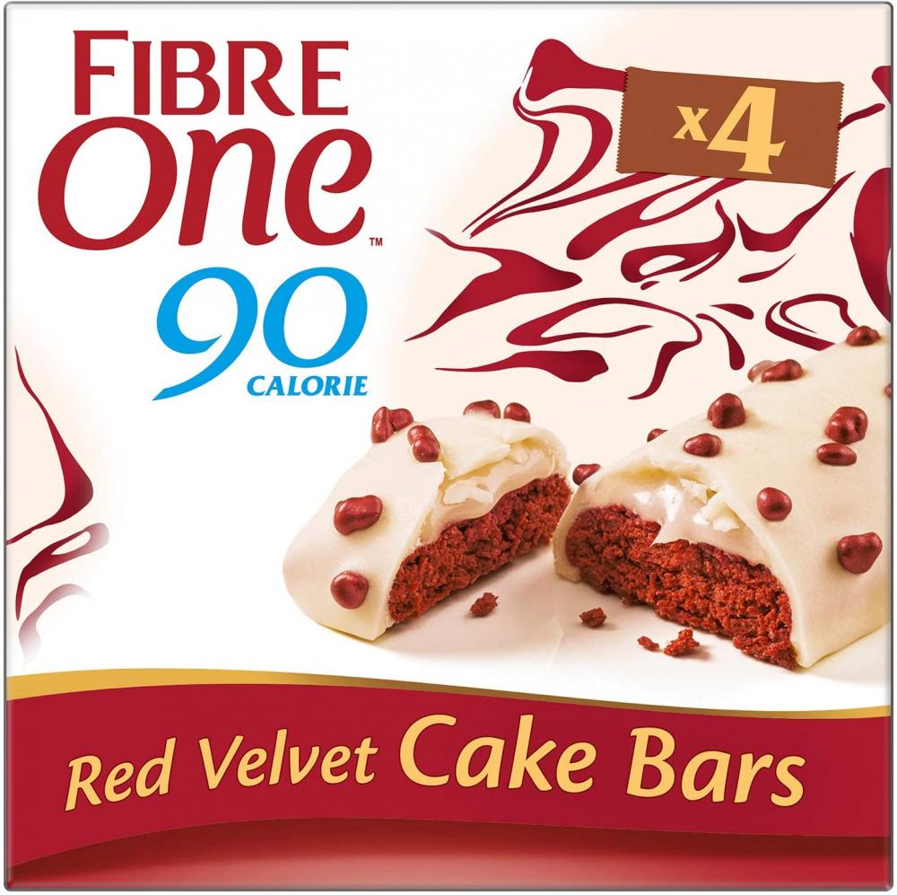 Fibre One 90 Calorie Red Velvet High Fibre Cake Bars 4 x 25g
