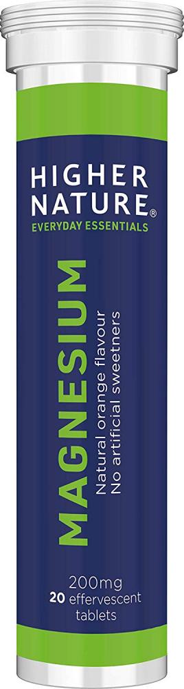 Higher Nature Effervescent 200mg Magnesium - 20 Tablets