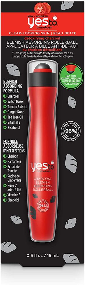 Yes To Tomatoes Detoxifying Charcoal Spot Blemish Treatment Rollerball 15ml