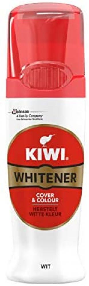 Kiwi White Shoe Cleaner Sports Trainers Whitener for White Leather Shoes 75ml