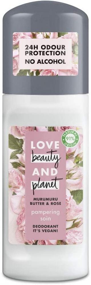 Love Beauty and Planet Muru Muru Butter and Rose Pampering Deodorant Roll-On 50ml