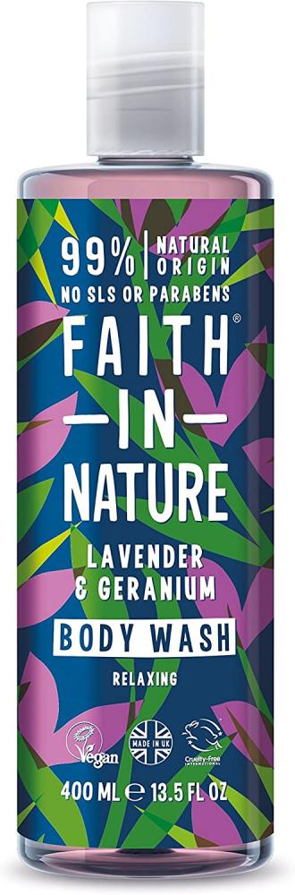Faith In Nature Lavender and Geranium Shower Gel and Foam Bath 400 ml