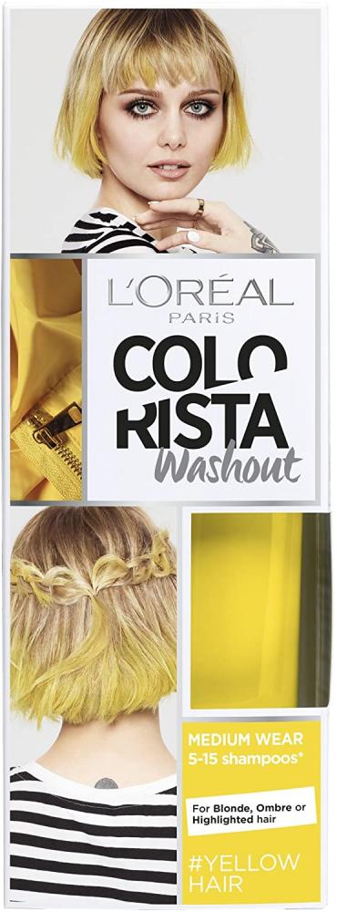 Loreal Paris Colorista Washout Yellow Neon Semi-Permanent Hair Dye 80ml